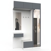 Набор мебели для прихожей "Марсель-206" МР 01-206 В2490 Ш1500 Г420 (ЛДСП Графит серый) Набор мебели для прихожей "Марсель-206" МР 01-206 В2490 Ш1500 Г420 (ЛДСП Графит серый)